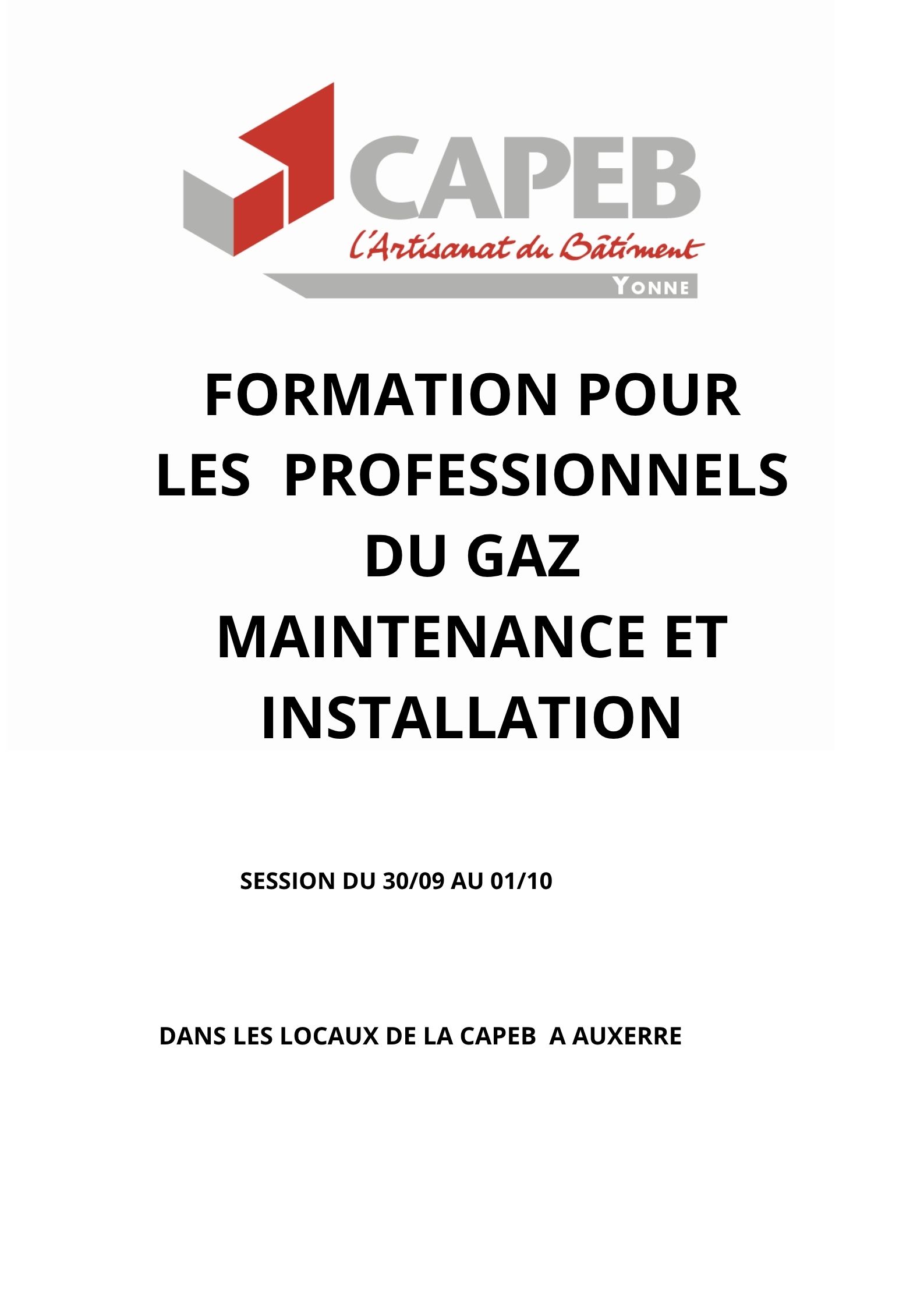 FORMATION GAZ